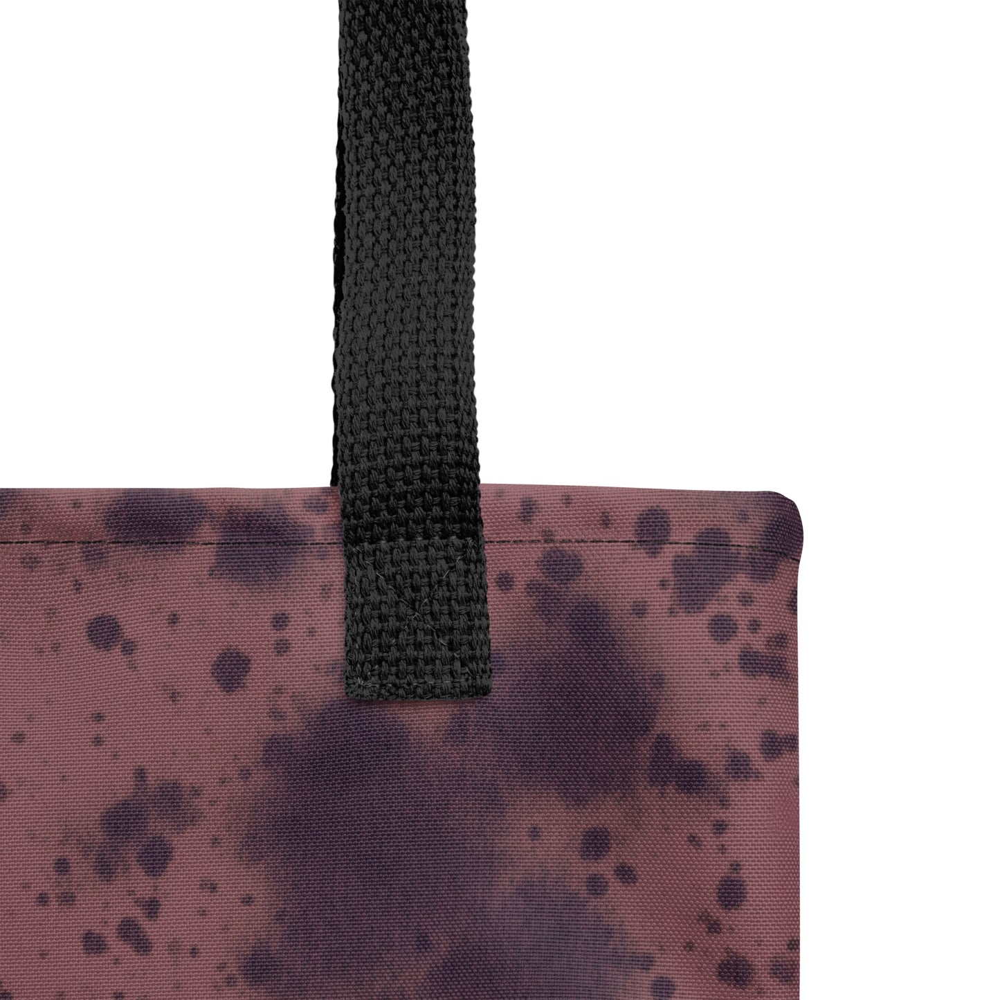 TASHAU durable canvas tote bag in deep brown and shadow black.