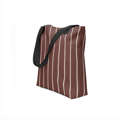 VIBRANT LINES – Tote bag – Burgundy & White