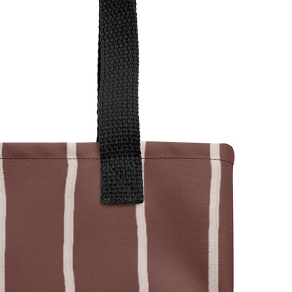 VIBRANT LINES – Tote bag – Burgundy & White