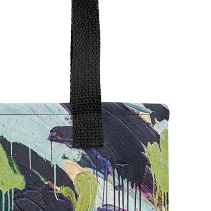 MIDNIGHT RAINFALL – Tote bag – Deep Navy Lime