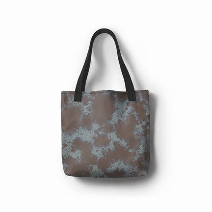 TASHAU Slate Summit tote bag with stone-inspired grey and blue design.