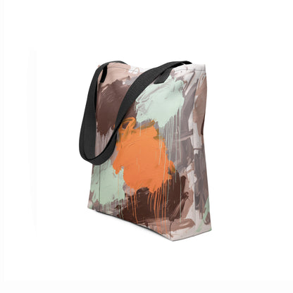 Amber Woods tote bag in rich chestnut brown, inspired by autumn forests.
