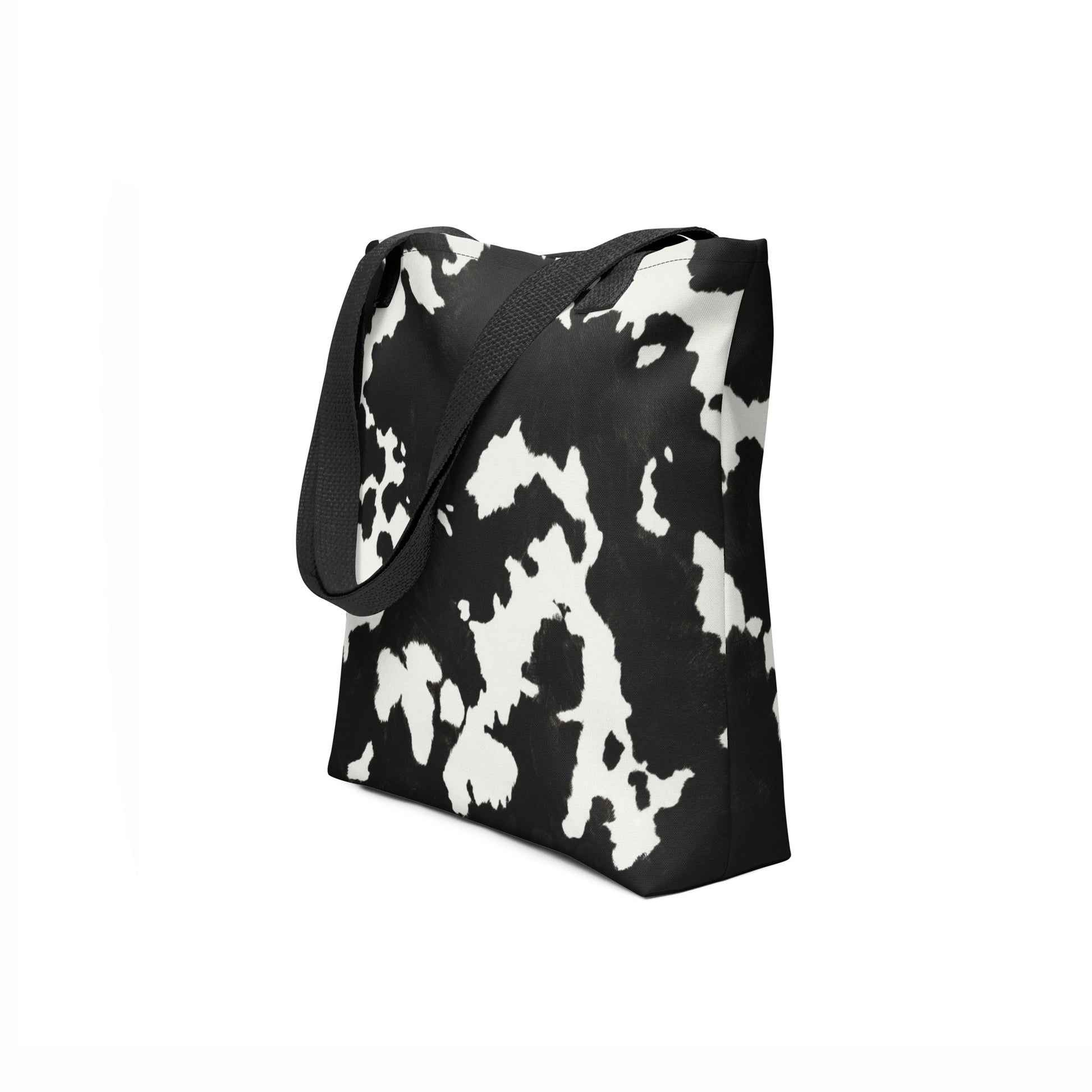 Black and white animal print tote bag for woman – modern TASHAU accessory.