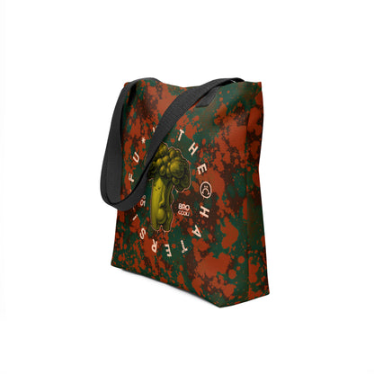 Humorous canvas tote bag for men and women, ideal for office or errands by TASHAU.