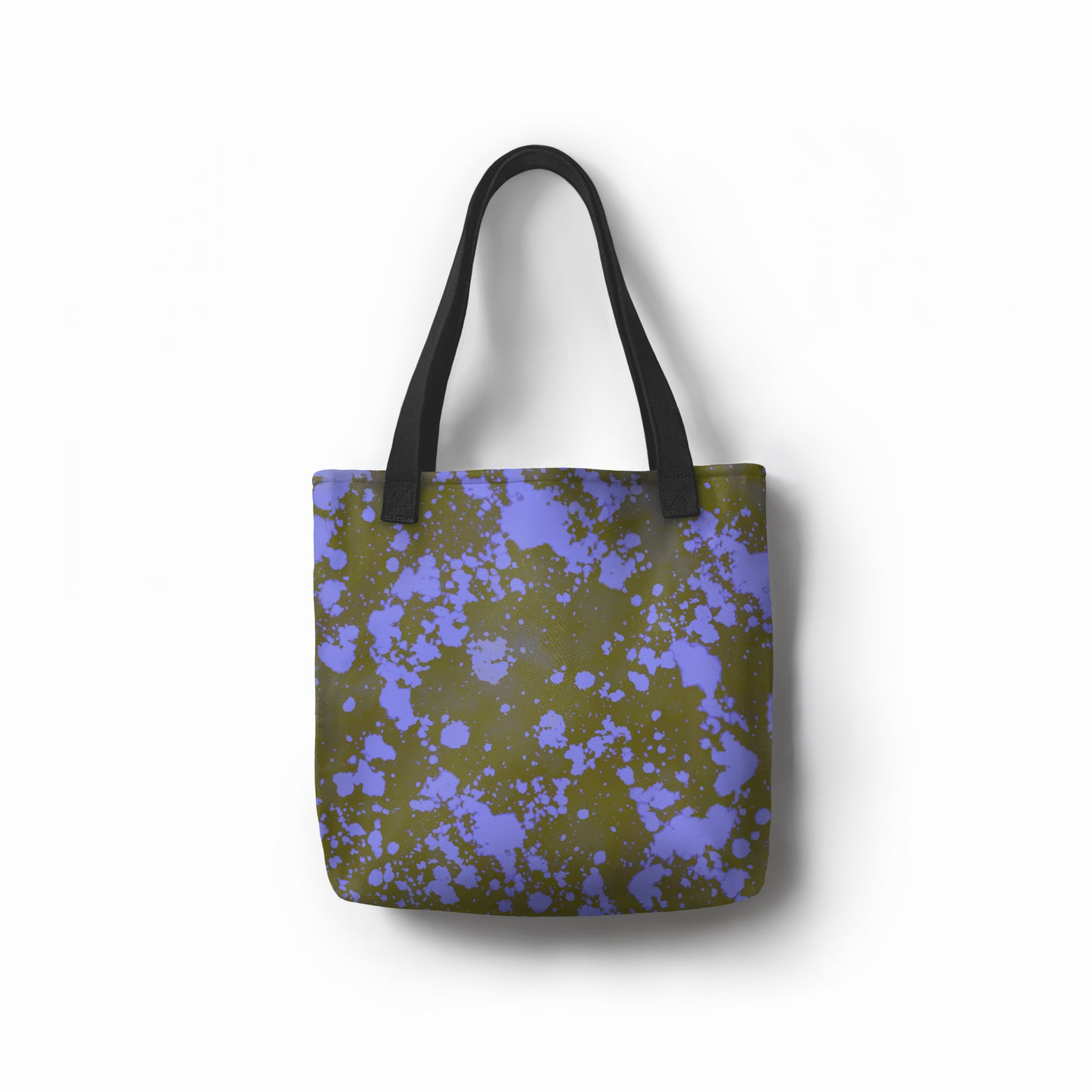 Eco-Friendly Artistic Tote – Green and Purple Splatter Design  by TASHAU.