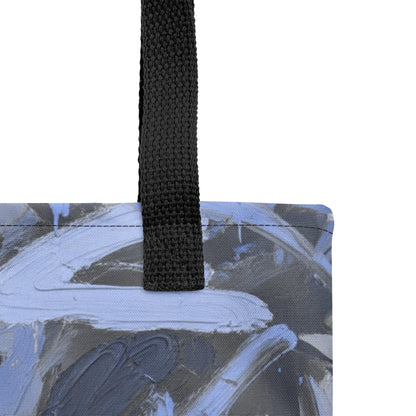 TASHAU handmade designer tote inspired by storm clouds and shifting skies.