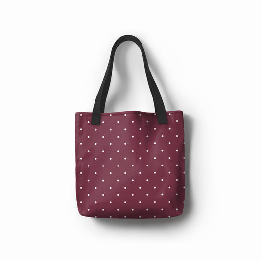 BURGUNDY DOTS – Tote bag – Wine Red