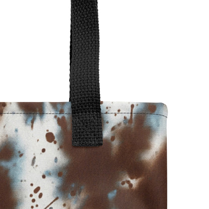 Handmade designer canvas tote for women and men – abstract earthy style by TASHAU.