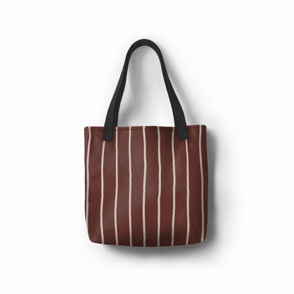 VIBRANT LINES – Tote bag – Burgundy & White