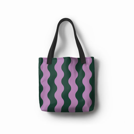 WAVY FLOW – Tote bag – Violet & Pink